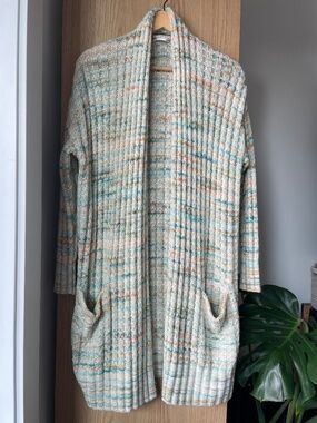 Anthropologie Space Dyed Longline Cardigan Sweater - Size M
